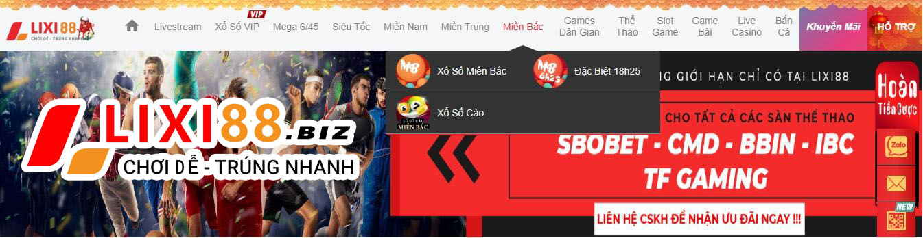 Tổng hợp các trò chơi tại Lixi88 