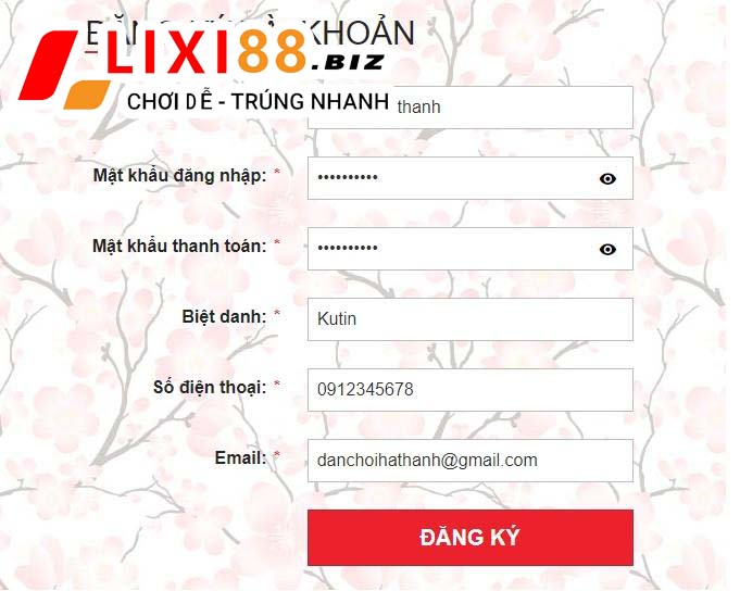 link trang đăng ký lixi88