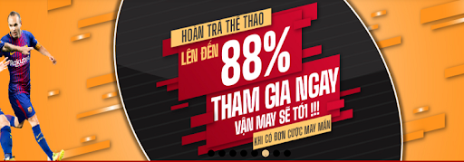Hoàn trả thể thể thao lên đến 88%