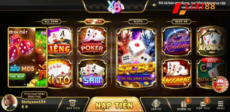 Cổng game X88 - Nạp rút tiền linh hoạt khi người chơi cần
