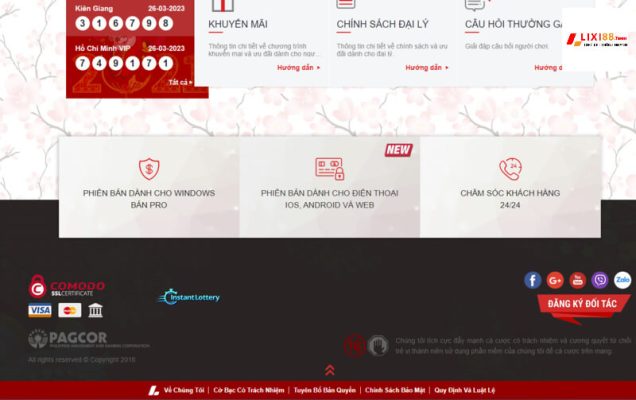 Lixi88 được cấp phép hoạt động hợp pháp
