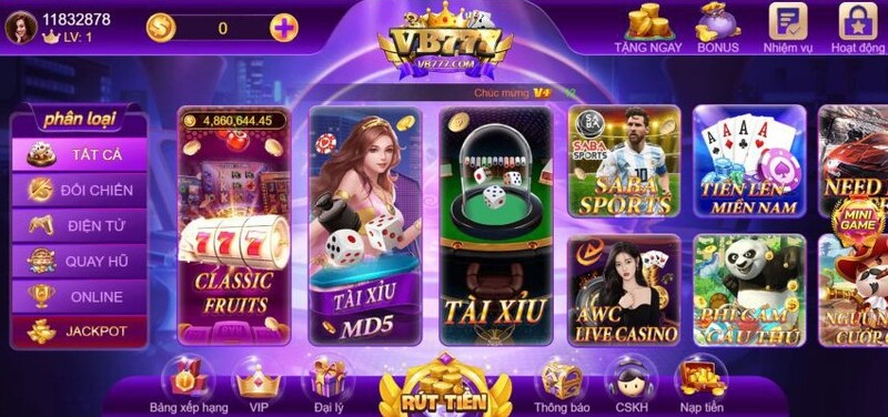 Giao diện cổng game vb777 được đầu tư thiết kế chăm chút