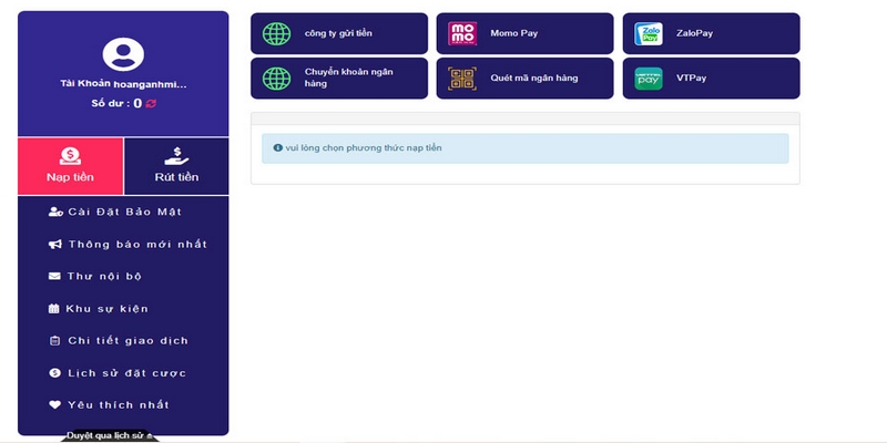 Nhà cái Suncity hỗ trợ người chơi nạp rút tiền nhanh chóng