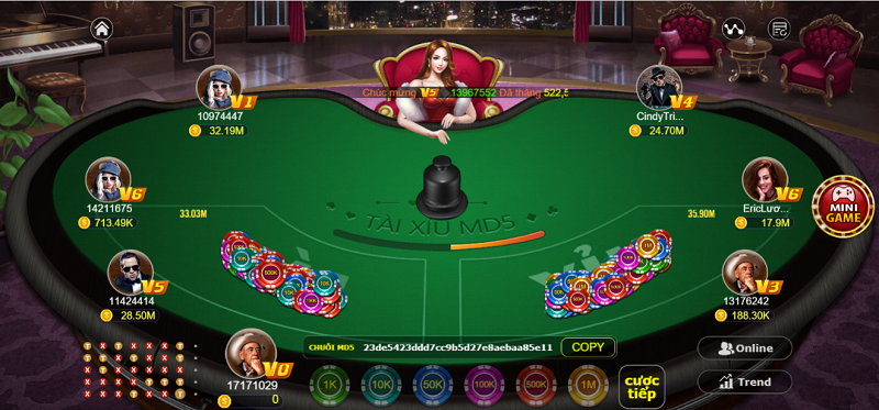 Tài xiu md5 tựa game hấp dẫn nhiều bet thủ